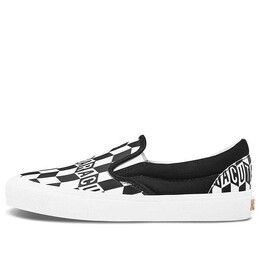 Кроссовки baracuta x classic slip-on 5 'black checkerboard' Vans, черный vn0a4ux40gd | black/white