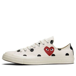 Кроссовки x comme des garcons play chuck 70 low 'white polka dot' Converse, белый 157249c | white/black