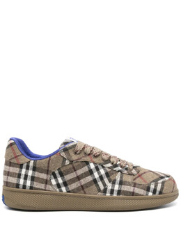 Кроссовки Burberry в клетку, коричневый 8105189 | коричневый