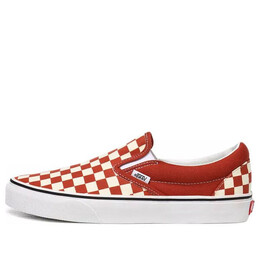 Кроссовки classic slip-on 'checkerboard picante' Vans, белый vn0a4u38ws2 | white/red