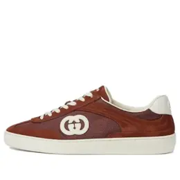 Кроссовки Gucci Interlocking Suede 'Red White', красный 791742-aadm0-6741 | red