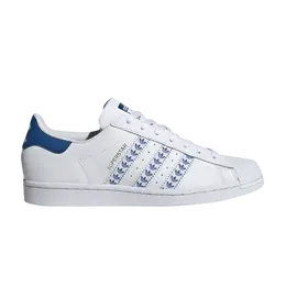 Кроссовки Adidas Superstar 'White Lush Blue', белый fy3494 | cloud white/lush blue/lush blue