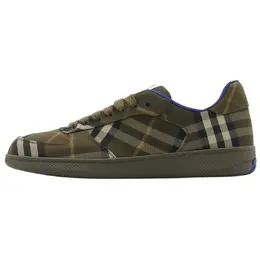 Burberry Низкие мужские скейтбордические кроссовки, зеленые 80998251鞋 | original shoe box included