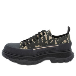Кроссовки graffiti tread slick lace-up sneakers 'beige green black' Alexander McQueen, бежевый 705668w4tg59787 | beige/green/black
