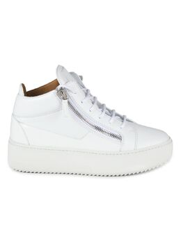 Кроссовки средней высоты с двойной молнией Giuseppe Zanotti, цвет Bianco 0400021774295 | bianco