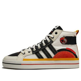 Кроссовки neo city canvas hi Adidas, черный gy2187 | black / white / orange / red