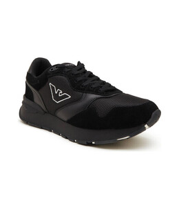 Кроссовки мужские Emporio Armani кожаные комбинированные, черный ea235m0000465600041 | nero