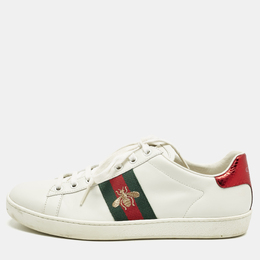 Gucci White Leather Ace Foldable Sneakers Size 39 1217784