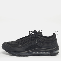 Nike Black Mesh and Leather Air Max 97 Triple Black Sneakers Size 45.5 1218550