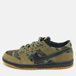 Nike Multicolor Camouflage Canvas and Suede SB Dunk Low Skate Camo Sneakers Size 45 1218781