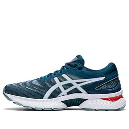 Кроссовки гель нимбус 22 Asics, синий 1011a680-404 | blue/white