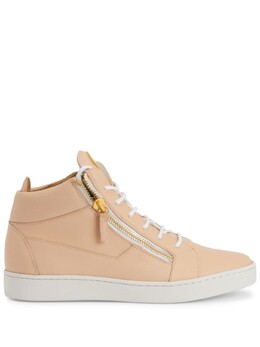 Кроссовки Giuseppe Zanotti Frankie Logo-plaque, светло-оранжевый ru10072k40 | нейтральный цвет