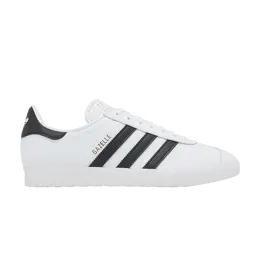 Кроссовки Adidas Gazelle 'White Black', белый id6113 | cloud white/core black/gold metallic