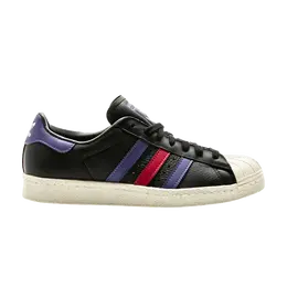 Кроссовки Adidas Superstar 80s 'Black Ruby Purple', черный cq2655 | core black/blue/mystery ruby