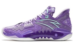 Anta Frenzy 5 Баскетбольные кроссовки мужские, фиолетовый зеленый 112341106-4 | 紫绿色