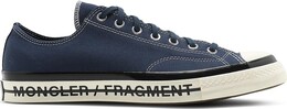 Кроссовки Converse Fragment Design x Moncler x Chuck 70 Low Insignia Blue, синий 172323c | blue