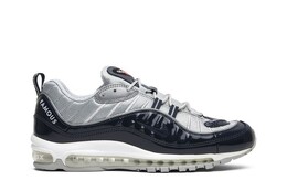 Кроссовки Nike Supreme x Air Max 98 Obsidian, синий 844694 400 | obsidian