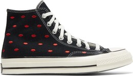 Кроссовки Converse Chuck 70 Embroidered Lips High Love Me - Black, черный a01600c | black