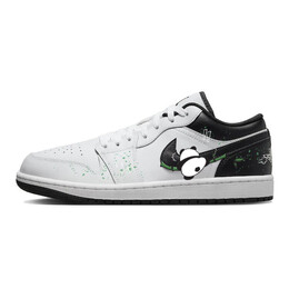 Баскетбольные кроссовки Air 1 Vintage Men Low-Top White/Black Jordan 553558-132(team10-攀爬熊猫) | white/black