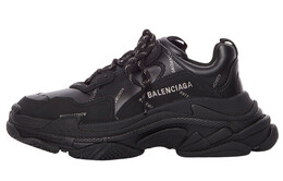 Кроссовки Balenciaga Triple S AllOver Logo Black Grey Leather Free 536737w2fa21081