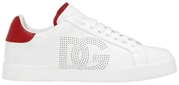 Кроссовки Dolce & Gabbana Portofino 'Perforated DG Logo - White Red', белый cs2277 av066 8i056 | perforated dg logo - white red