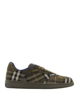 Мужские кроссовки Burberry в клетку Terrace Check на шнуровке, зеленый 5242208 | green