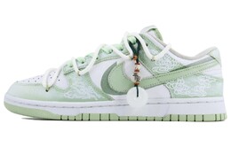 Кроссовки Nike Dunk Skateboarding Shoes Men Low-top Green, белый dv0831-105（team168-夕雾） | white