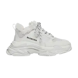Кроссовки Balenciaga Triple S Sneaker 'Faux Fur - Grey', серый 668563 w3cq5 1210 | faux fur - grey