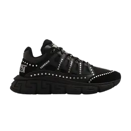 Кроссовки Versace Trigreca 'Black Silver Studs', черный dsu8094 1a05500 1b000 | black silver studs