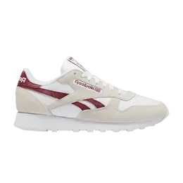 Reebok Кроссовки Classic Leather 'White Classic Burgundy', белый gx8749 | white classic burgundy