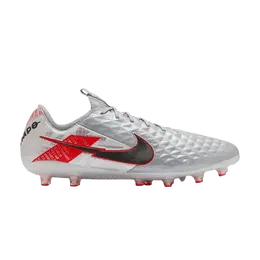 Nike Кроссовки Tiempo Legend 8 Elite AG Pro 'Metallic Grey Crimson', серый cw0599 906 | metallic grey crimson