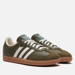 Кроссовки Adidas Samba OG, цвет оливковый, размер 43.5 EU jr0890-4964643