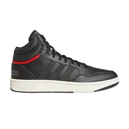 Adidas Кроссовки Hoops 3.0 Mid 'Black Vivid Red', черный gz1344 | black vivid red