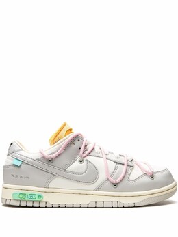Кроссовки Nike х Off-White Dunk Low, белый/серый/оранжевый dm1602 | белый