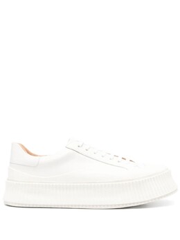 Jil Sander кожаные кеды на платформе со шнуровкой, нейтральный цвет j32ws0018p4833 | нейтральный цвет