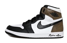 Баскетбольные кроссовки Air 1 Vintage Men High-Top Black/White/Brown Jordan dz5485-010（team69-摩卡咖啡） | coffee
