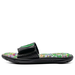 Кроссовки ignite vi graphic strap slides 'black green' Under Armour, черный 3024451-004 | black/green
