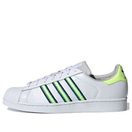 Кроссовки superstar 'hi-res yellow' Adidas, белый cg6262 | white/green