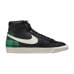 Кроссовки Nike Blazer Mid '77 Premium 'Black Green Tartan Plaid', черный dv0796 001 | black/stadium green/university red/pale ivory