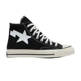 Кроссовки Converse Chinatown Market x A Bathing Ape x Chuck 70 High 'Black', черный 162050c bape | black/black/egret