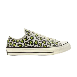 Кроссовки Converse Chuck 70 Low 'Archive Print - Leopard', белый 164410c | egret/black/bold lime