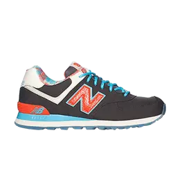 Кроссовки New Balance 574 'Island Pack', серый ml574ibk | dark grey/light blue-orange