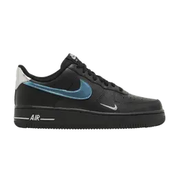 Кроссовки Nike Air Force 1 '07 'Black Blue Lightning', черный fd0654 001 | black/wolf grey/metallic silver