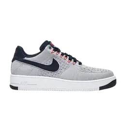 Кроссовки Nike Air Force 1 Low Ultra Flyknit 'RKK', серый ah8425 001 | wolf grey/university red-white-college blue