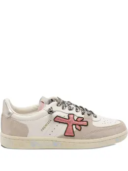 Premiata logo-appliqué round-toe sneakers 32178655