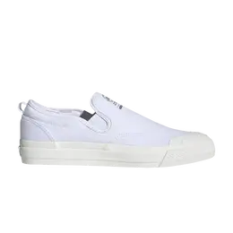 Кроссовки Adidas Nizza RF Slip-On 'Triple White', белый ef1410 | cloud white/cloud white/off white