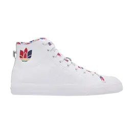 Кроссовки Adidas Nizza High 'Cloud White Multi', белый fy2848 | cloud white/cloud white/scarlet