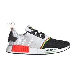 Кроссовки Adidas NMD_R1 'White Solar Green', белый fy2425 | cloud white/core black/solar green