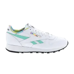 Кроссовки Reebok Classic Leather 'White Semi Classic Teal', белый id9520 | footwear white/semi classic teal/footwear white