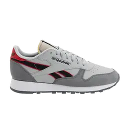 Кроссовки Reebok Classic Leather 'Pure Grey Vector Red', серый id9910 | pure grey/pure grey/vector red